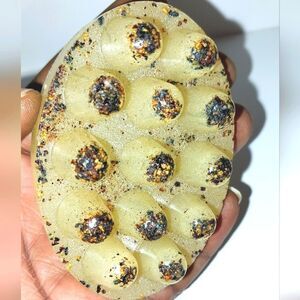 Hand crafted Hibiscus Vanilla Citrus massage soap bar infused with real Lavender